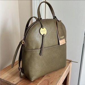 Margo Leather Backpack Green Olive